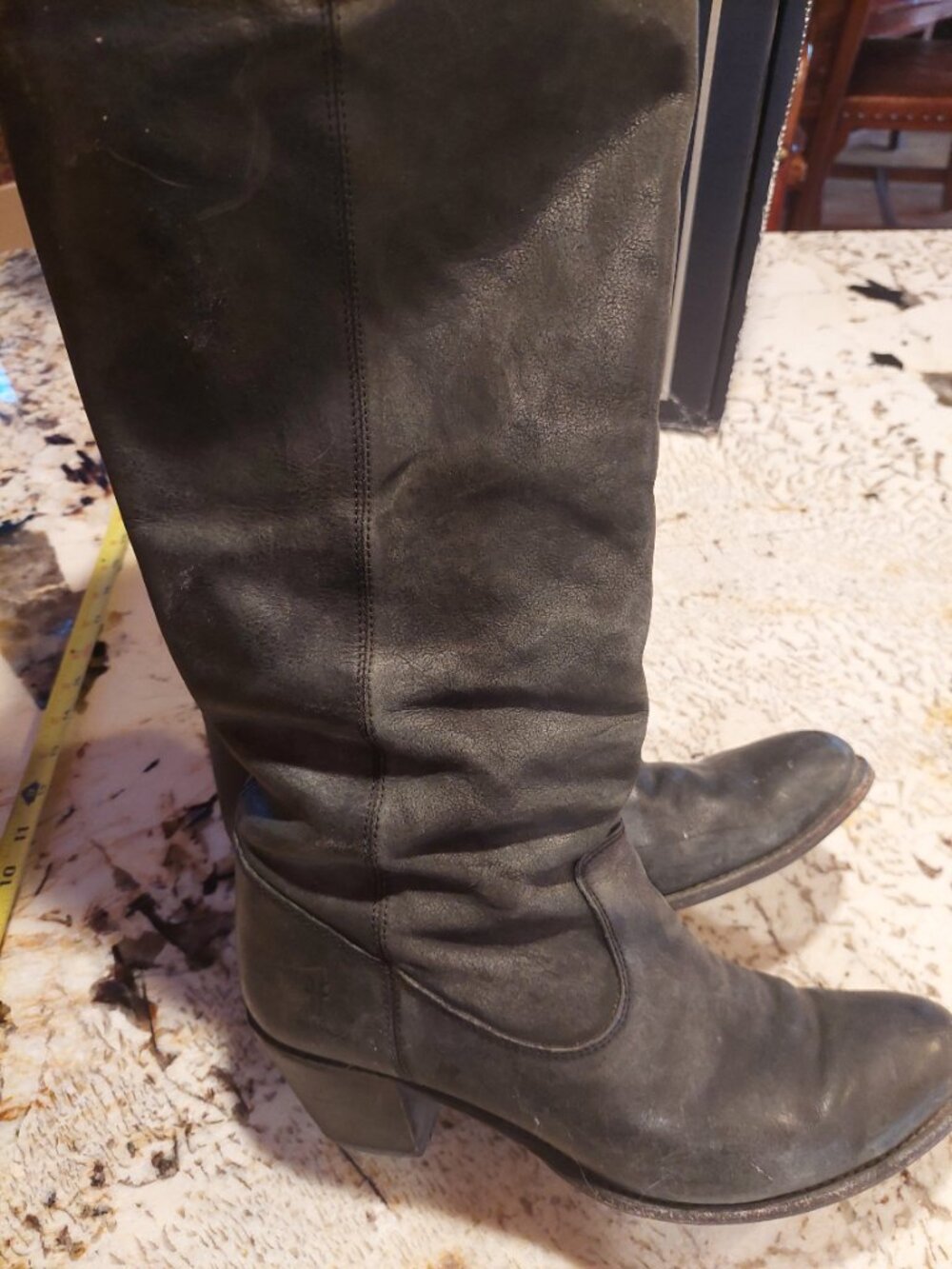 Frye Jackie Button Tall Riding Boots, Soft Black size 11b - Picture 3 of 9